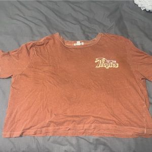 BillaBong x The Salty Blonde take me to the tropics cropped boyfriend tee